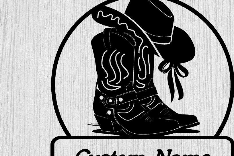 Intra απο ξύλο plywood 3mm-4mm πάχος -  κοπής με λέιζερ μεταλλικού τοίχου Cowgirl Δίασταση 40x50 cm INTRAFABR-99014404