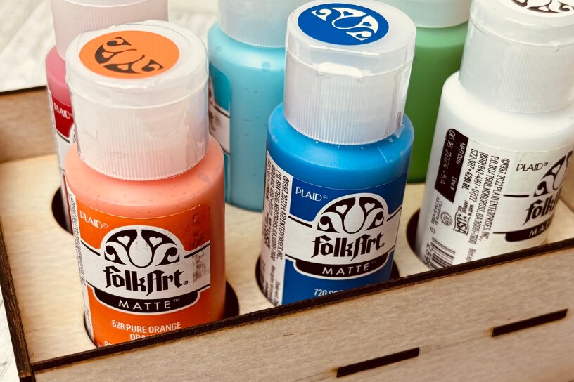 Σετ των 2 Intra απο ξύλο plywood 3mm-4mm πάχος - Κιβώτιο Laser Organizer Bottle Paint Craft Δίασταση 20x20 cm INTRAFABR-111624643