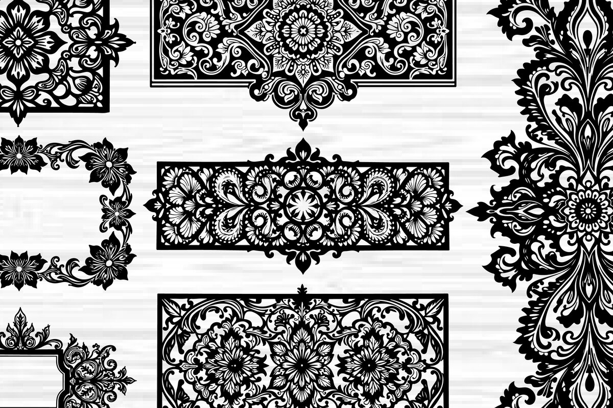 Intra απο ξύλο plywood 3mm-4mm πάχος - Creative Laser Cut File Set – Όμορφο Δίασταση 30x30 cm INTRAFABR-123579977