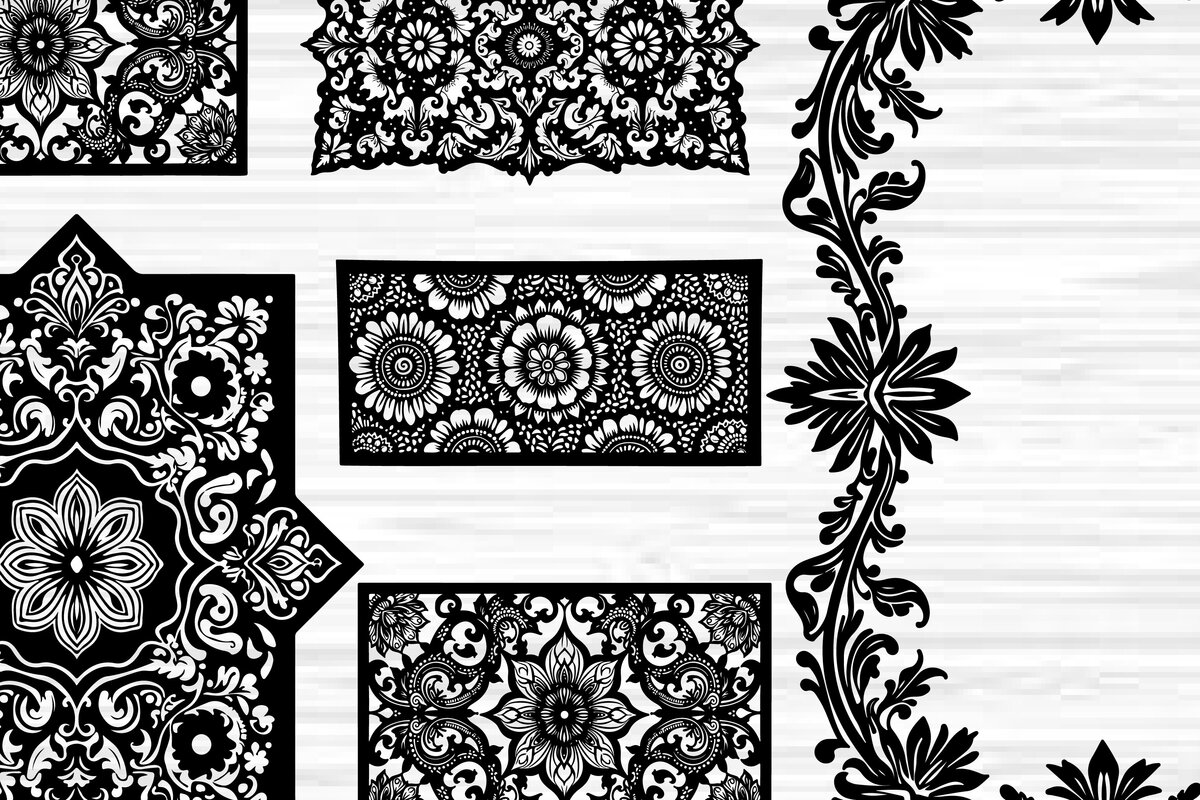 Intra απο ξύλο plywood 3mm-4mm πάχος - Creative Laser Cut File Set – Όμορφο Δίασταση 30x30 cm INTRAFABR-123580034