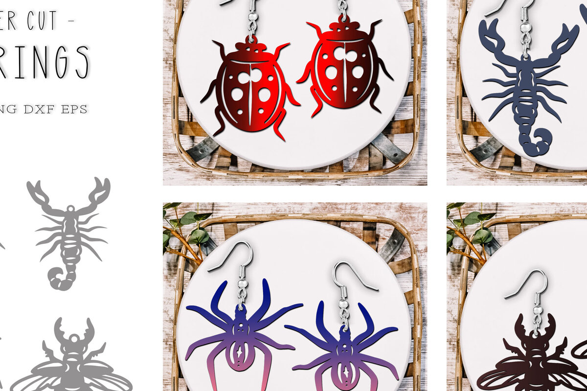 Intra απο ξύλο plywood 3mm-4mm πάχος - Σετ κοπής με λέιζερ Creepy Crawlers Animal Δίασταση 900x900 cm INTRAFABR-120848401