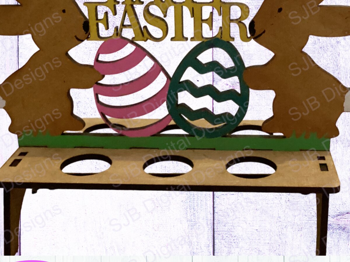 Σετ των 2 Intra απο ξύλο plywood 3mm-4mm πάχος - Κρέμα Αυγού Πασχαλινό Δίσκο Laser File  Δίασταση 15x15 cm INTRAFABR-65386514