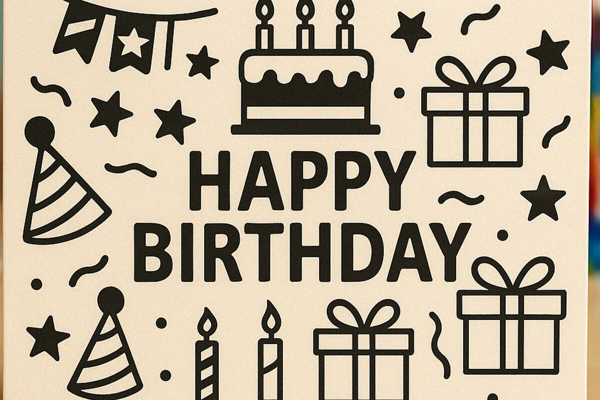 Σετ των 3 Intra απο ξύλο plywood 3mm-4mm πάχος - Cricut Δωροκάρτα γενεθλίων  Cut  Δίασταση 4x4 cm INTRAFABR-120283652