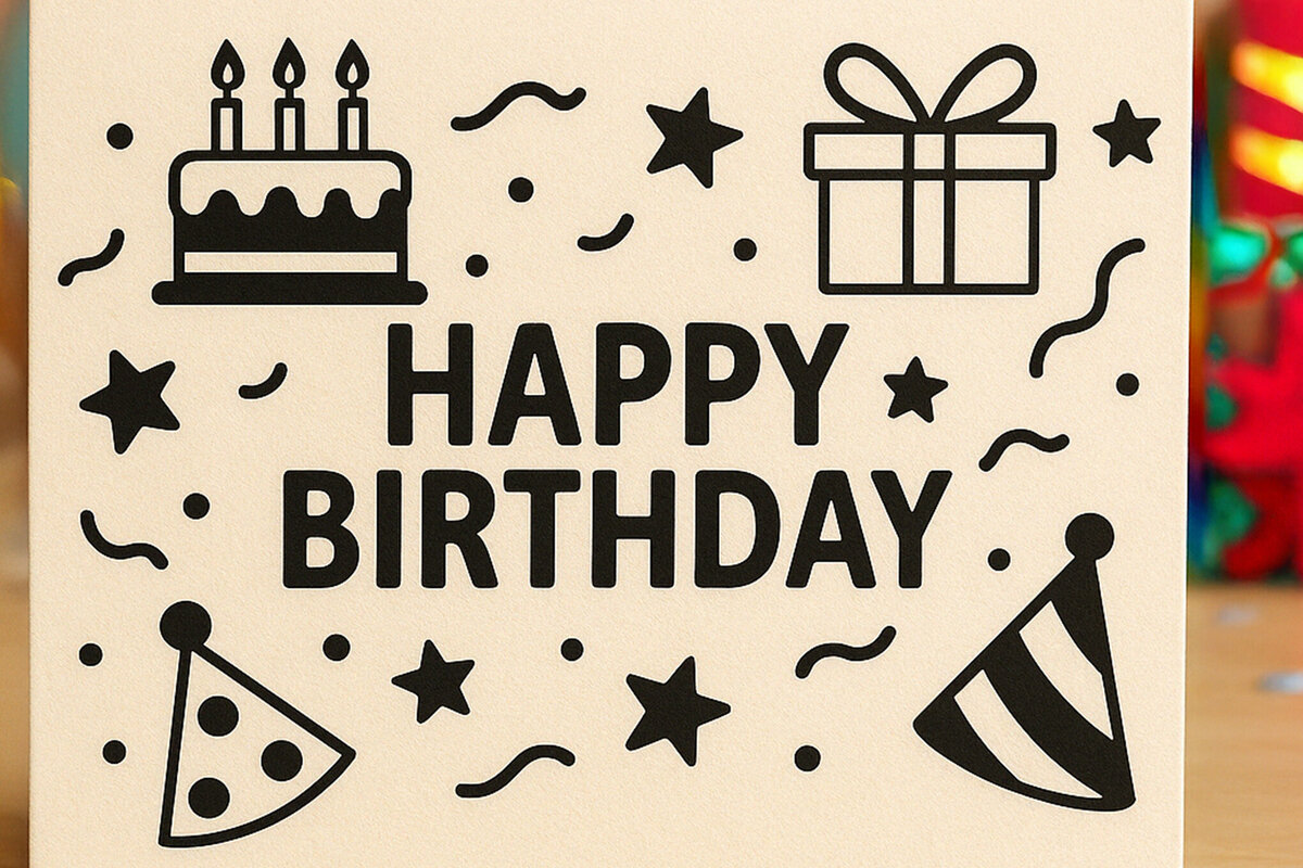 Σετ των 3 Intra απο ξύλο plywood 3mm-4mm πάχος - Cricut Δωροκάρτα γενεθλίων  Cut  Δίασταση 4x4 cm INTRAFABR-120284246