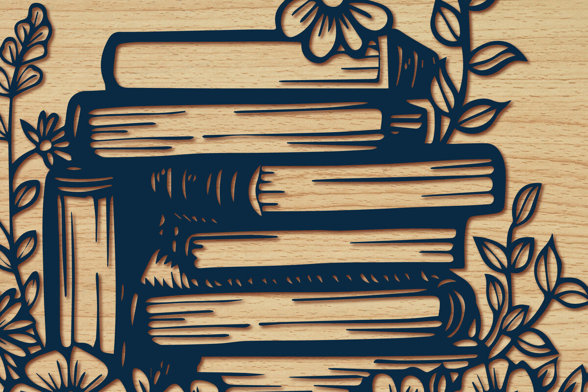 Σετ των 3 Intra απο ξύλο plywood 3mm-4mm πάχος - Σετ  βιβλίου Cricut με λουλούδια Δίασταση 4x4 cm INTRAFABR-91048207