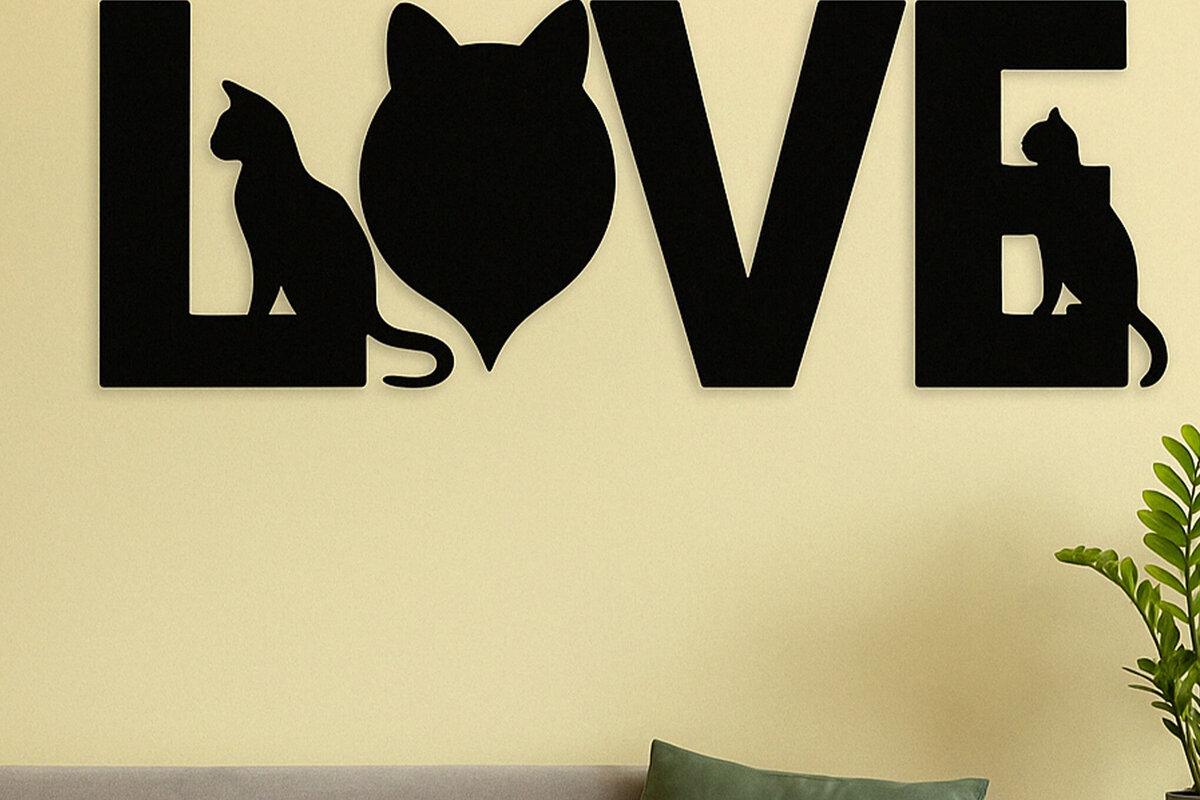 Σετ των 3 Intra απο ξύλο plywood 3mm-4mm πάχος -  Cricut Cats Art Decor  Cut File Δίασταση 4x4 cm INTRAFABR-120142219