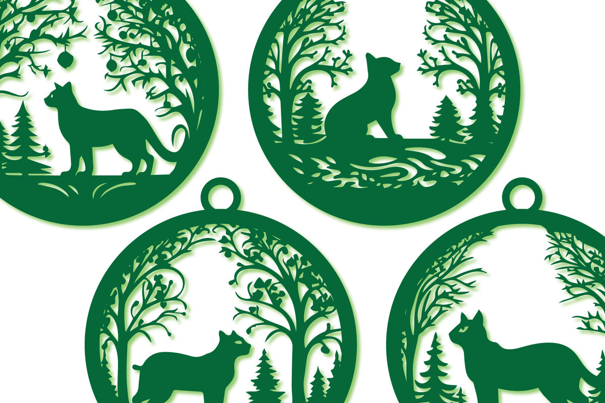 Σετ των 3 Intra απο ξύλο plywood 3mm-4mm πάχος - Πακέτο Cricut Χριστουγεννιάτικο Animal  Δίασταση 4x4 cm INTRAFABR-83872352