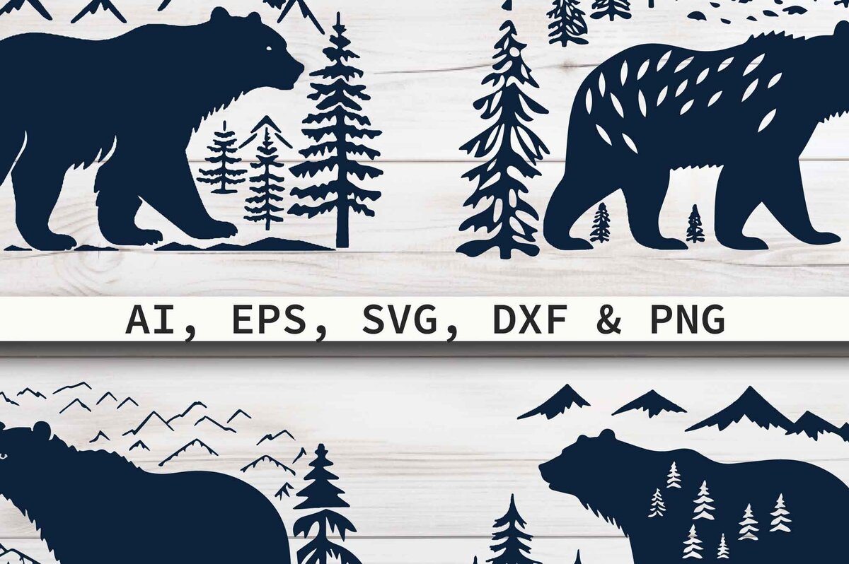 Σετ των 3 Intra απο ξύλο plywood 3mm-4mm πάχος - Πακέτο Cricut Christmas Bear  Δίασταση 4x4 cm INTRAFABR-80844017