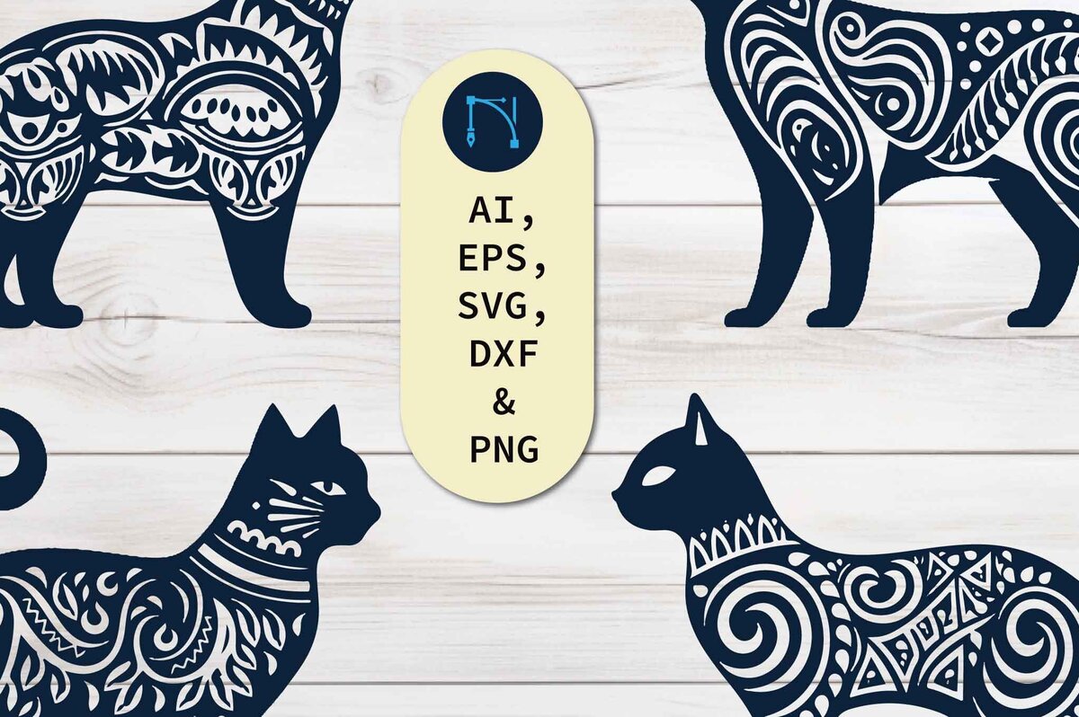 Σετ των 3 Intra απο ξύλο plywood 3mm-4mm πάχος - Πακέτο Cricut Christmas Cat  Δίασταση 4x4 cm INTRAFABR-80866529