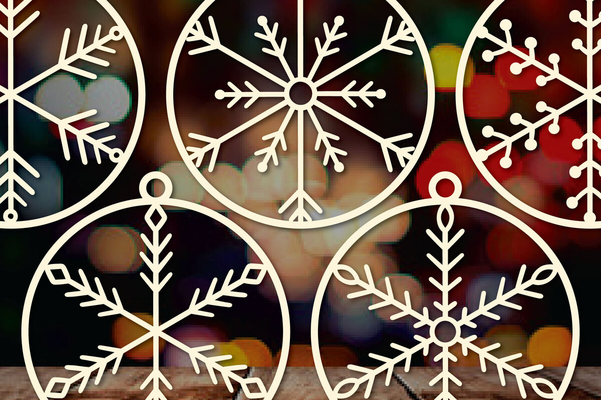 Σετ των 3 Intra απο ξύλο plywood 3mm-4mm πάχος - Πακέτο Cricut Χριστουγεννιάτικη διακόσμηση  Δίασταση 4x4 cm INTRAFABR-83353625