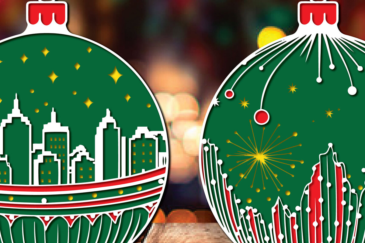 Σετ των 3 Intra απο ξύλο plywood 3mm-4mm πάχος - Πακέτο Cricut Χριστουγεννιάτικη διακόσμηση  Δίασταση 4x4 cm INTRAFABR-83283394