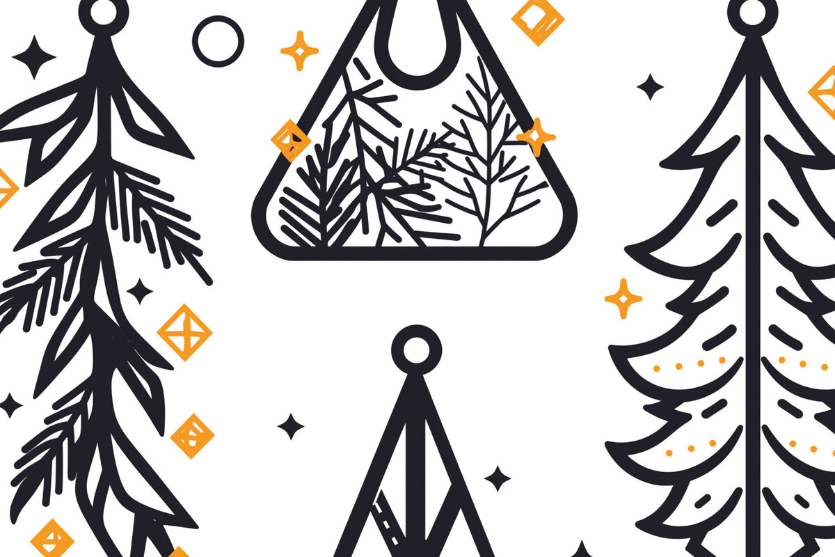 Σετ των 3 Intra απο ξύλο plywood 3mm-4mm πάχος - Πακέτο Χριστουγεννιάτικων Σκουλαρίκια Cricut  Δίασταση 3x3 cm INTRAFABR-84050790