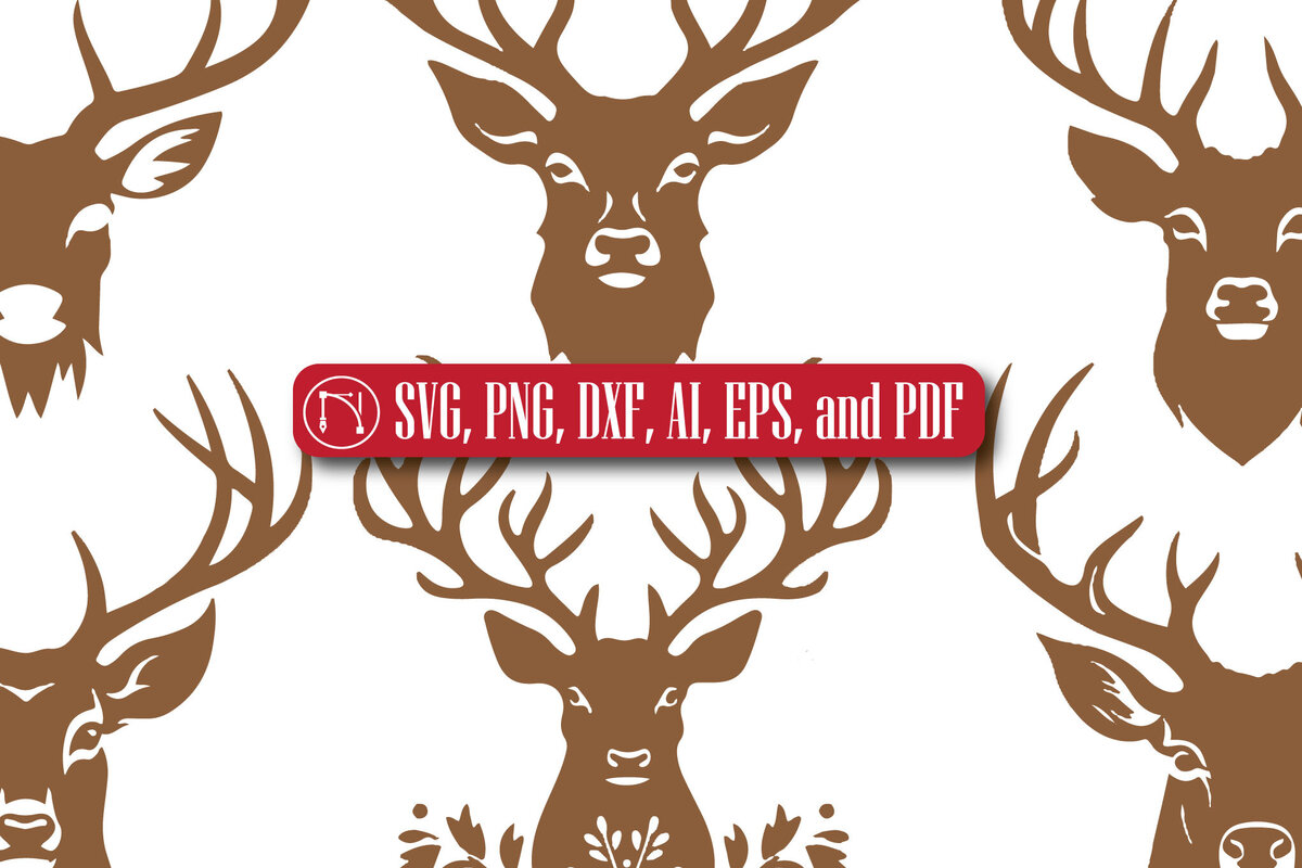 Σετ των 3 Intra απο ξύλο plywood 3mm-4mm πάχος - Cricut Christmas Reindeer Face  Bundl Δίασταση 4x4 cm INTRAFABR-81639099