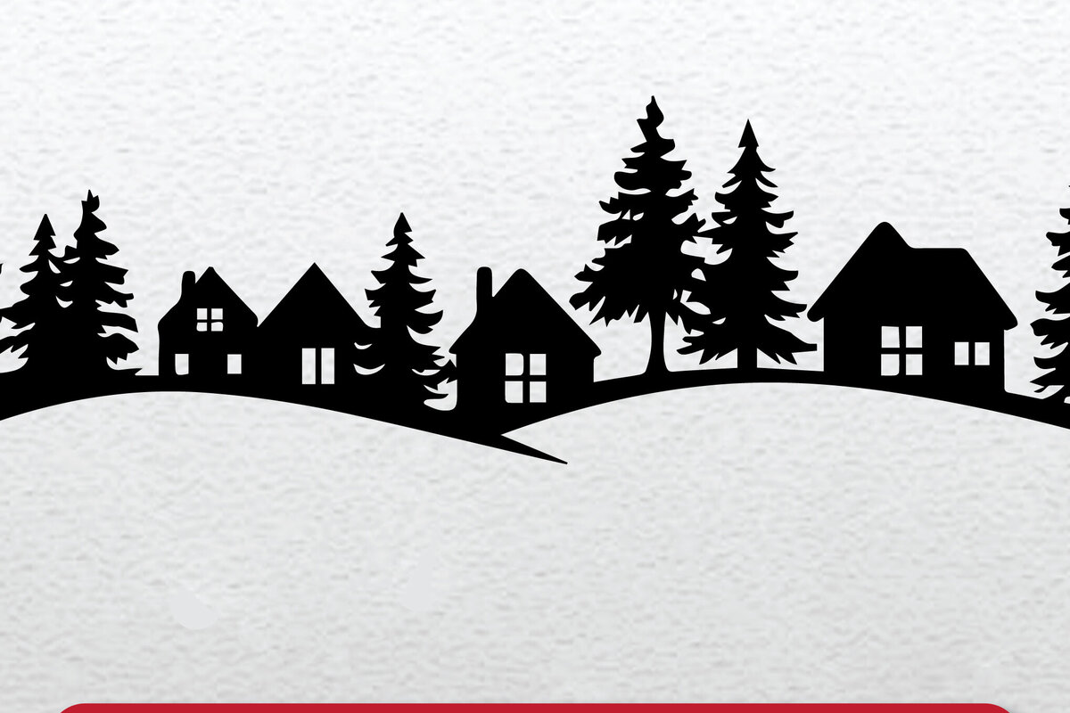 Σετ των 3 Intra απο ξύλο plywood 3mm-4mm πάχος -  Cricut Christmas Village  Cut Δίασταση 4x4 cm INTRAFABR-108286327