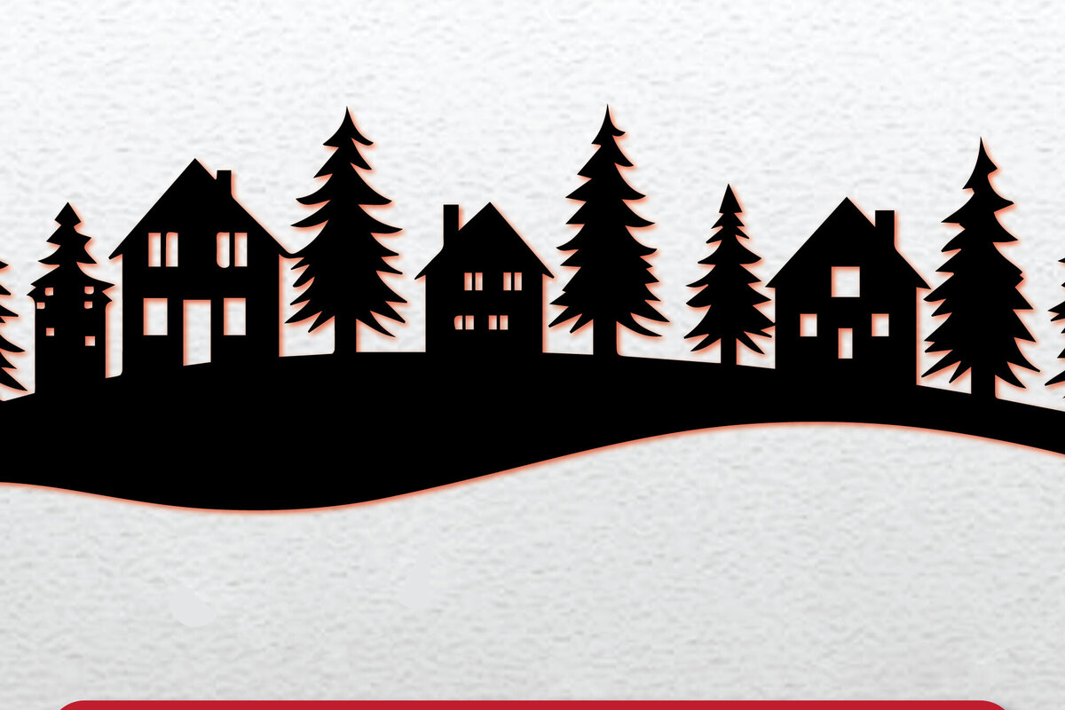 Σετ των 3 Intra απο ξύλο plywood 3mm-4mm πάχος -  Cricut Christmas Village  Cut Δίασταση 4x4 cm INTRAFABR-108286467