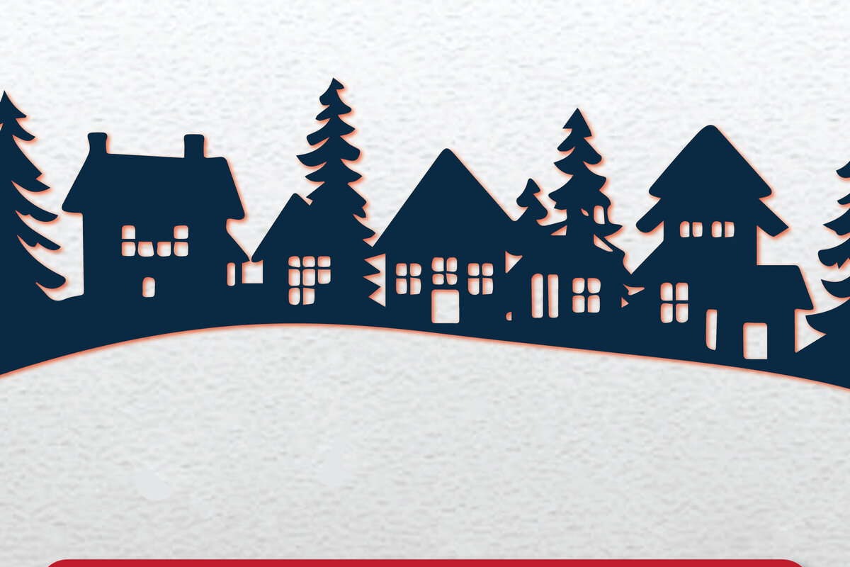 Σετ των 3 Intra απο ξύλο plywood 3mm-4mm πάχος -  Cricut Christmas Village  Cut Δίασταση 4x4 cm INTRAFABR-108284664