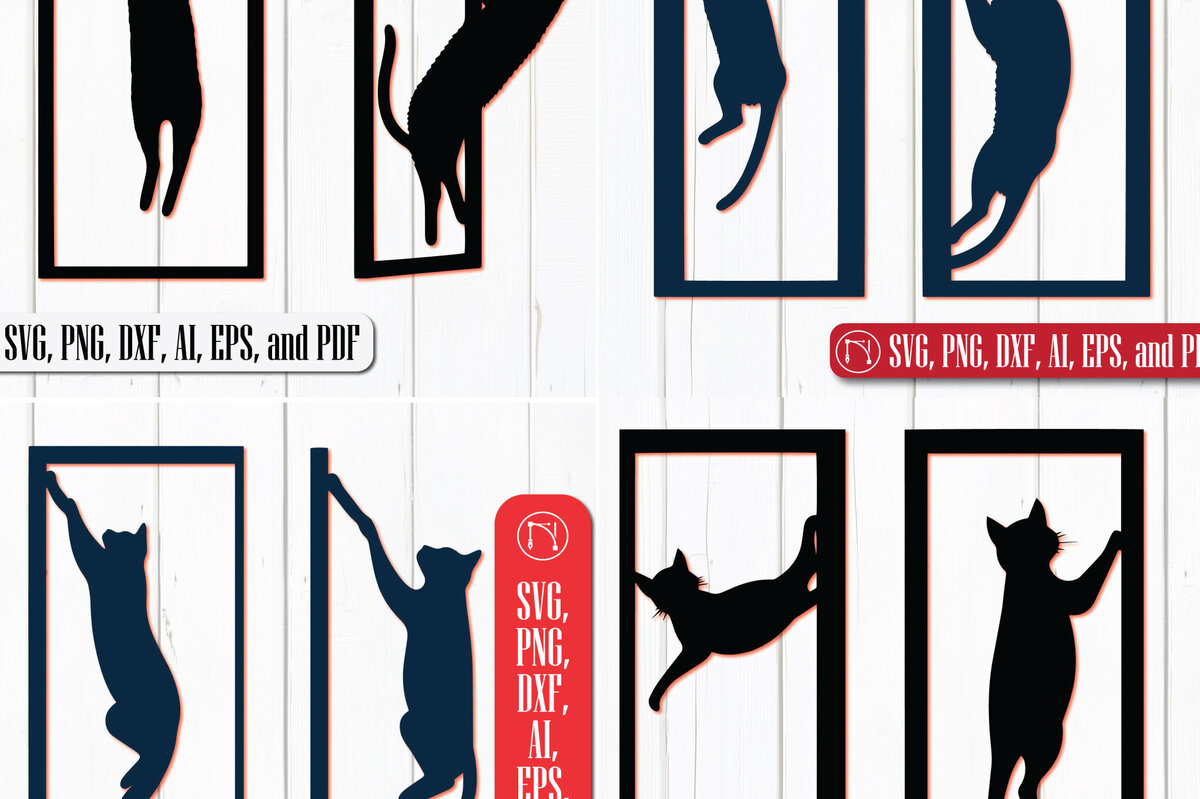 Σετ των 3 Intra απο ξύλο plywood 3mm-4mm πάχος - Κουφώματα πόρτας Cricut με δέσμη Cat  Δίασταση 4x4 cm INTRAFABR-104057962