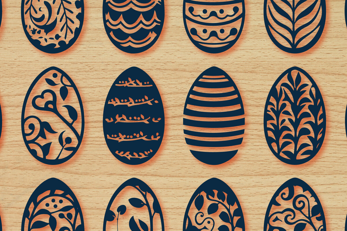 Σετ των 3 Intra απο ξύλο plywood 3mm-4mm πάχος - Πασχαλινό Πακέτο Cricut Πακέτο  Δίασταση 4x4 cm INTRAFABR-90792081