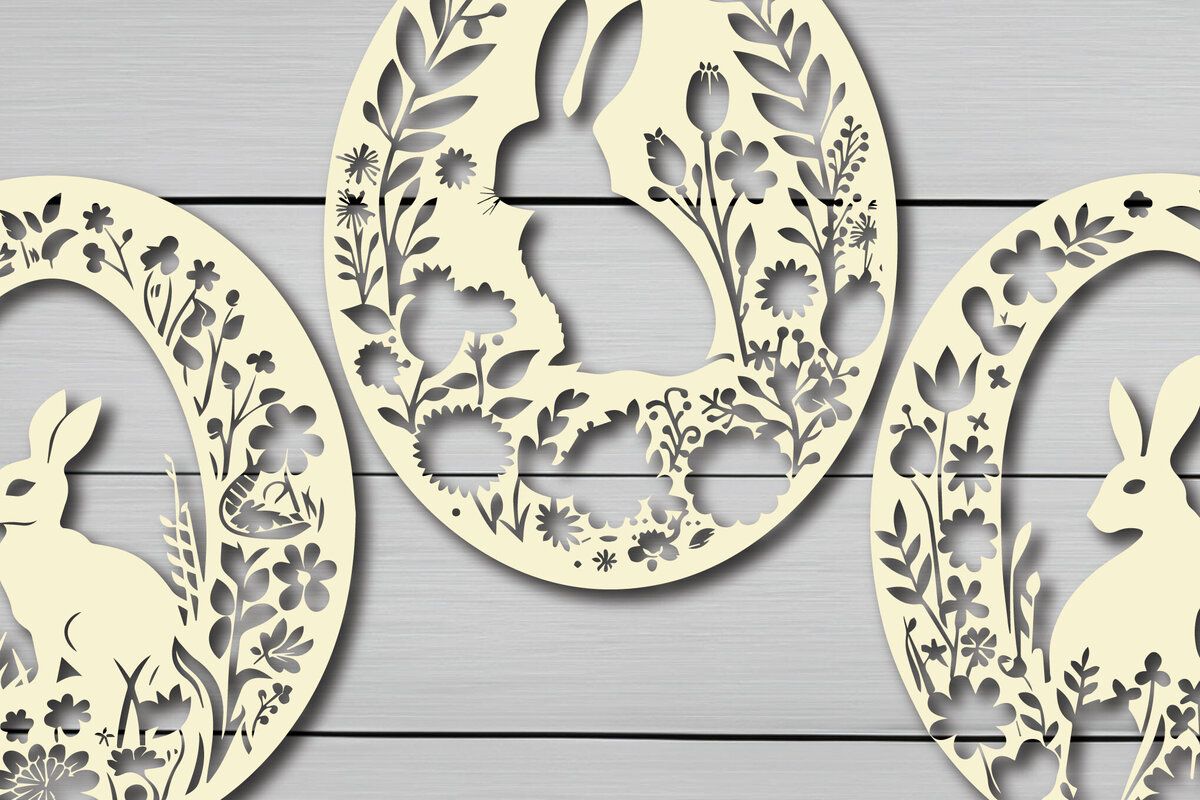 Σετ των 3 Intra απο ξύλο plywood 3mm-4mm πάχος - Πακέτο  για την Ημέρα του Πάσχα Cricut Δίασταση 4x4 cm INTRAFABR-89737714