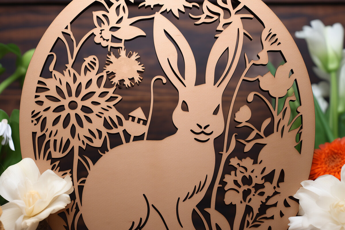 Σετ των 3 Intra απο ξύλο plywood 3mm-4mm πάχος - Cricut Πασχαλινό Laser Cut   Δίασταση 4x4 cm INTRAFABR-90877427