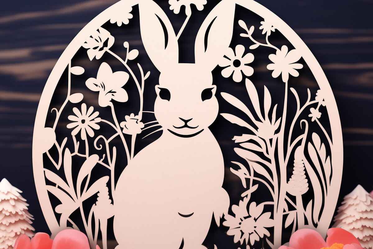 Σετ των 3 Intra απο ξύλο plywood 3mm-4mm πάχος - Cricut Πασχαλινό Laser Cut   Δίασταση 4x4 cm INTRAFABR-90876370