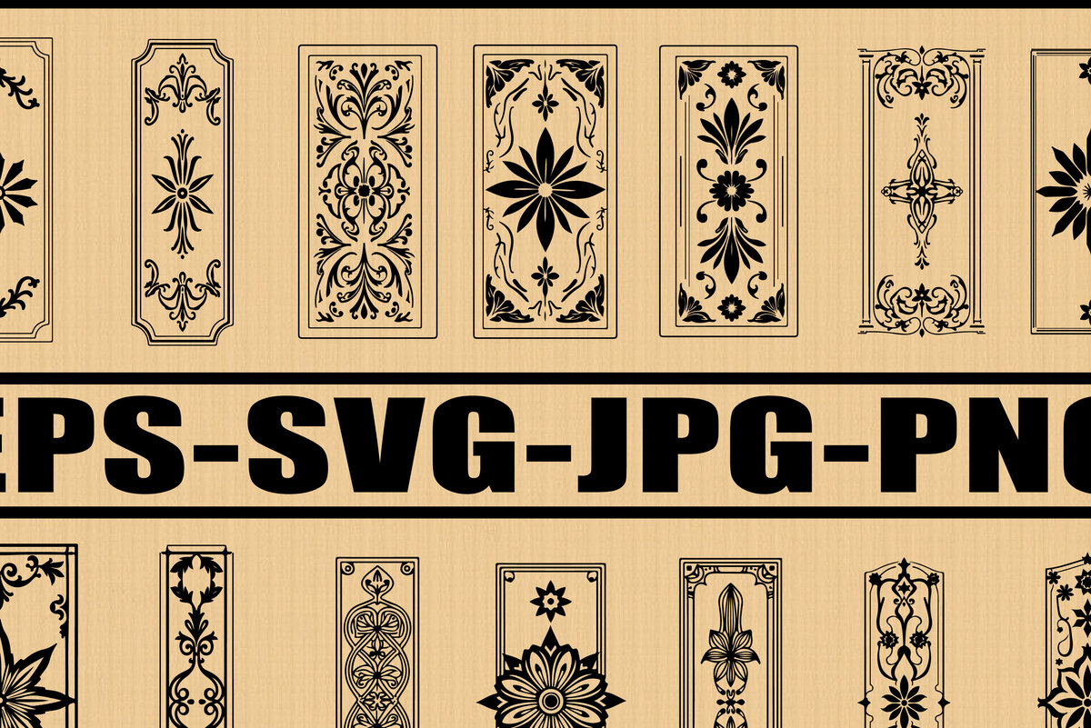 Σετ των 2 Intra απο ξύλο plywood 3mm-4mm πάχος - Πακέτο Cricut Floral Frame  Δίασταση 20x25 cm INTRAFABR-123821623