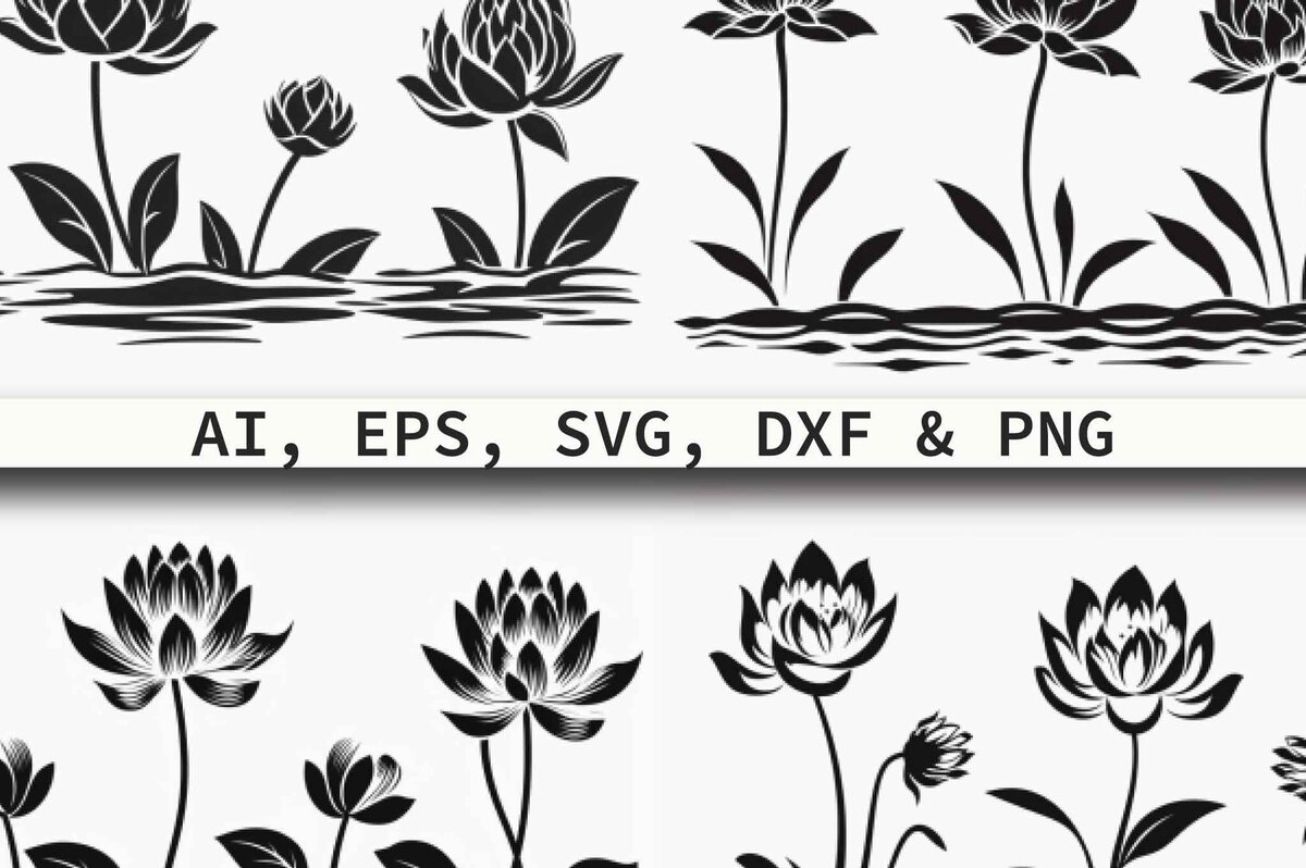 Intra απο ξύλο plywood 3mm-4mm πάχος - Πακέτο Cricut Floral Water Lily  Δίασταση 30x20 cm INTRAFABR-80499216