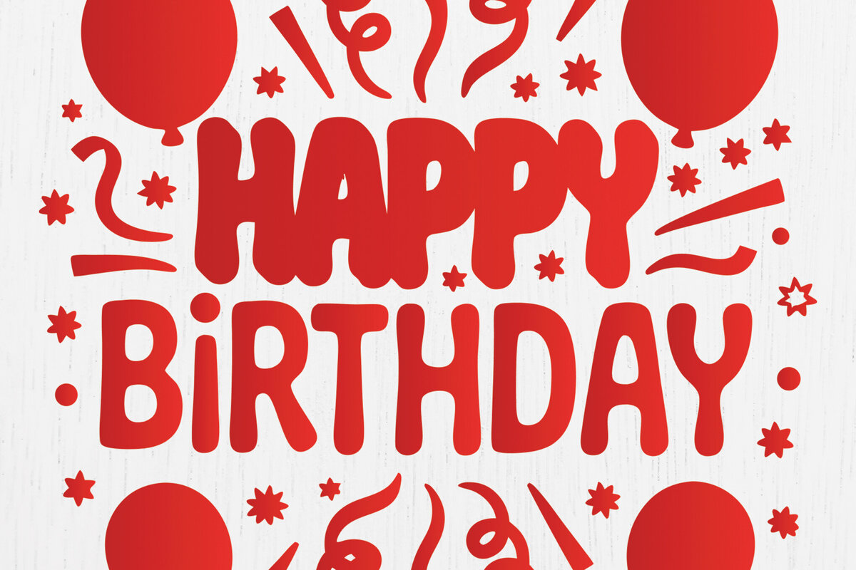 Σετ των 2 Intra απο ξύλο plywood 3mm-4mm πάχος - Cricut Happy Birthday Card  Design 12 Δίασταση 20x20 cm INTRAFABR-121407669