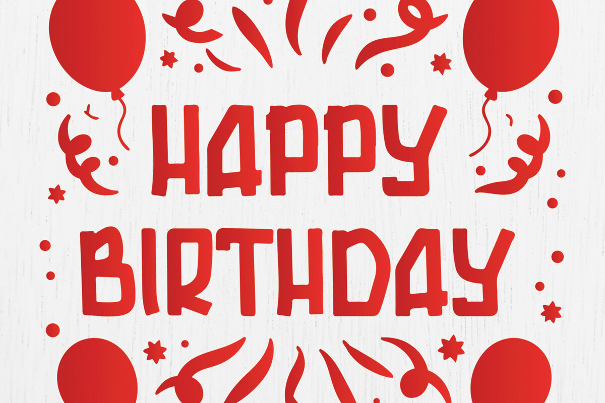 Σετ των 2 Intra απο ξύλο plywood 3mm-4mm πάχος - Cricut Happy Birthday Card  Design 14 Δίασταση 20x20 cm INTRAFABR-121407764