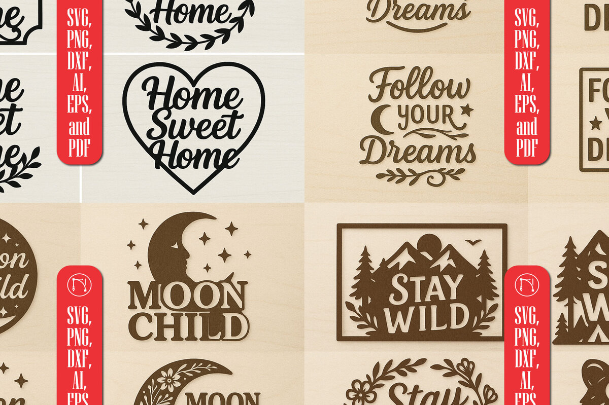 Intra απο ξύλο plywood 3mm-4mm πάχος - Πακέτο  Cricut Inspiration Laser Cut Δίασταση 30x20 cm INTRAFABR-122540168