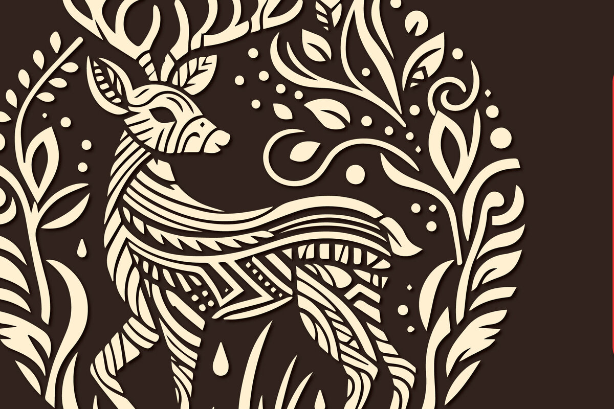 Intra απο ξύλο plywood 3mm-4mm πάχος - Cricut Laser Cut Panno Deer  Δίασταση 40x50 cm INTRAFABR-88510707