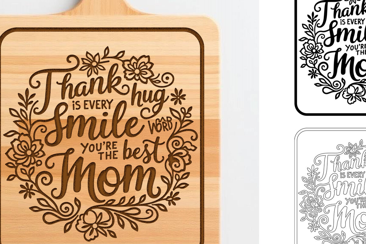 Intra απο ξύλο plywood 3mm-4mm πάχος - Πίνακας κοπής ξύλου Cricut Mothers Day Δίασταση 40x50 cm INTRAFABR-120150791