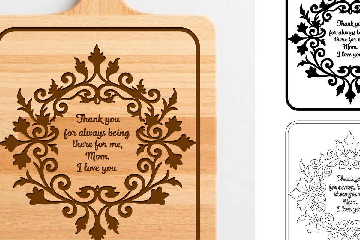 Intra απο ξύλο plywood 3mm-4mm πάχος - Πίνακας κοπής ξύλου Cricut Mothers Day Δίασταση 40x50 cm INTRAFABR-120150773