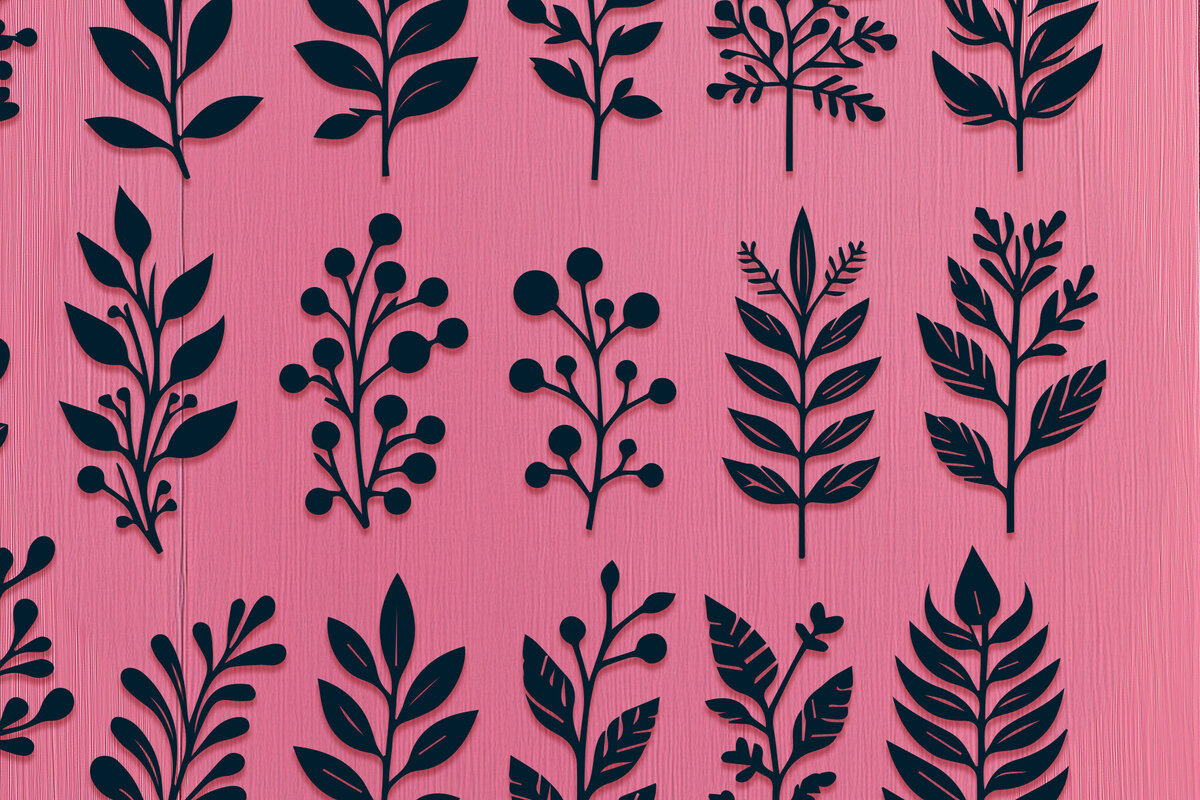 Intra απο ξύλο plywood 3mm-4mm πάχος -  Cricut Natural Shapes Plant  Cut File Δίασταση 40x50 cm INTRAFABR-115660417