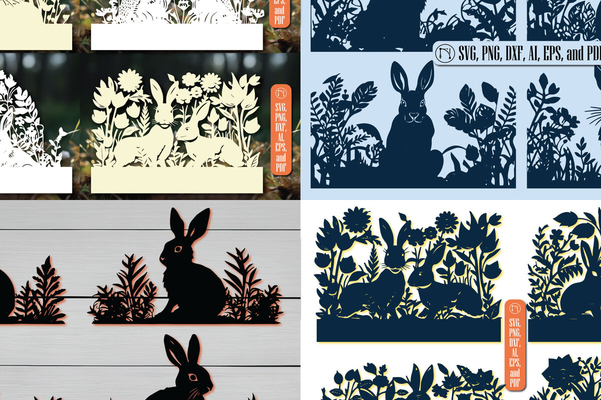 Σετ των 3 Intra απο ξύλο plywood 3mm-4mm πάχος - Πακέτο Cricut Paper Craft Rabbit  Δίασταση 4x4 cm INTRAFABR-89587100