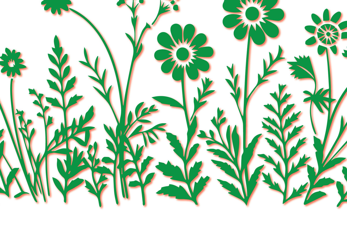 Intra απο ξύλο plywood 3mm-4mm πάχος - Πακέτο  με χαρτί Cricut Cut Wild Flowers Δίασταση 30x20 cm INTRAFABR-89285502