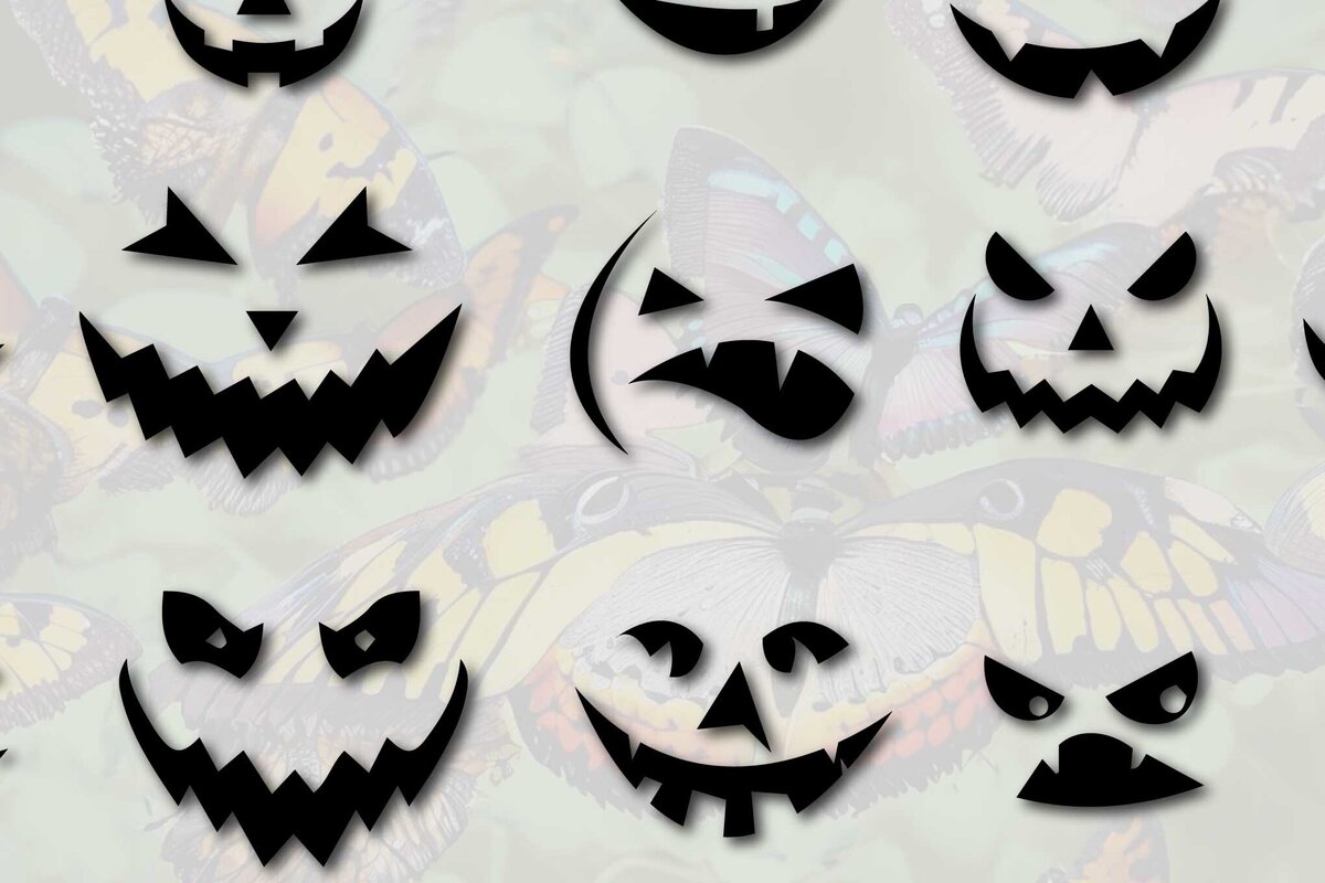 Σετ των 2 Intra απο ξύλο plywood 3mm-4mm πάχος - Cricut Scary Ghost Horror Face  Σετ Δίασταση 15x15 cm INTRAFABR-77358291