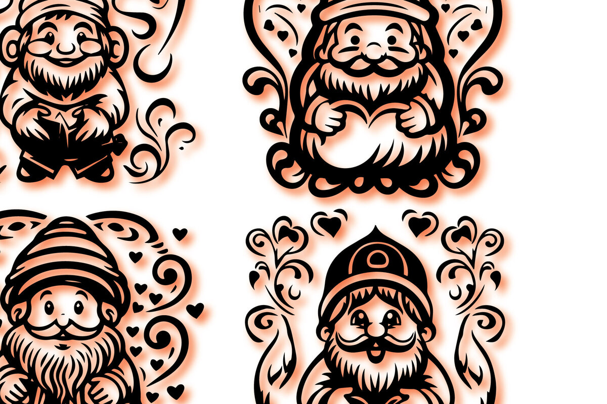 Σετ των 3 Intra απο ξύλο plywood 3mm-4mm πάχος - Πακέτο Cricut Valentine Gnome  Δίασταση 4x4 cm INTRAFABR-86721688