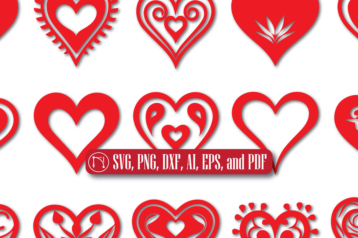 Σετ των 3 Intra απο ξύλο plywood 3mm-4mm πάχος - Πακέτο Cricut Valentine Heart  Δίασταση 4x4 cm INTRAFABR-85988370