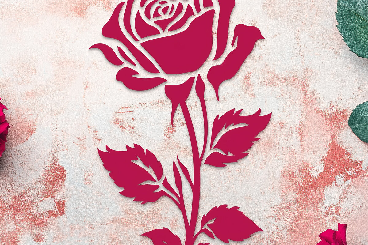 Σετ των 3 Intra απο ξύλο plywood 3mm-4mm πάχος - Cricut Valentine Rose  Cut  Δίασταση 4x4 cm INTRAFABR-112877330