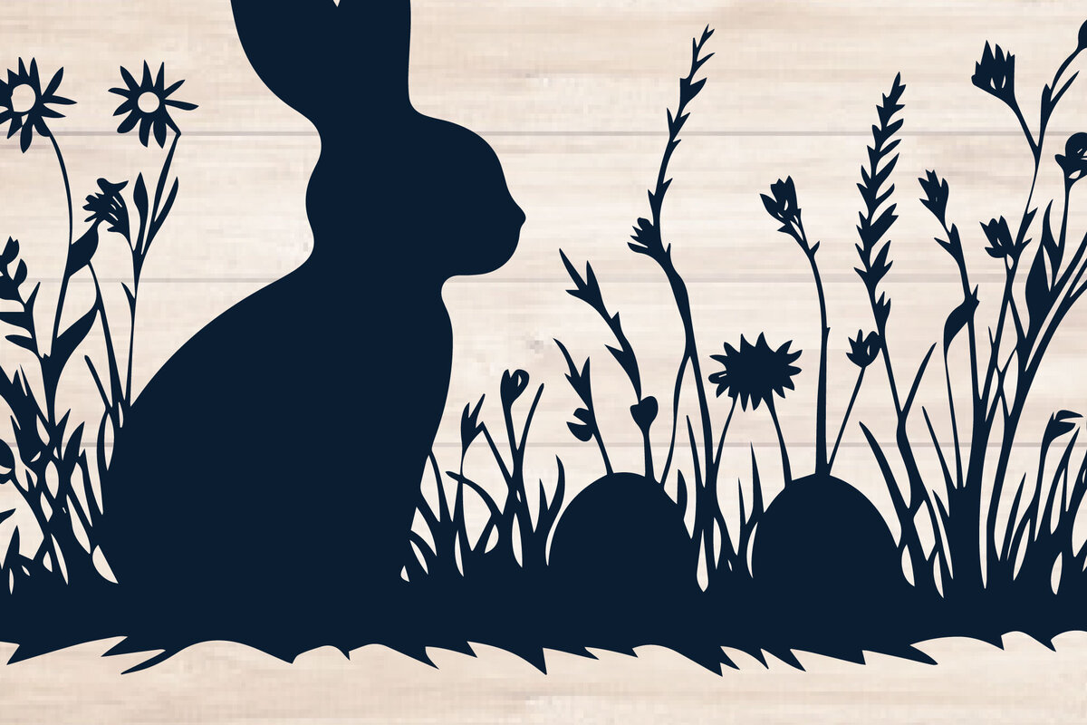 Σετ των 3 Intra απο ξύλο plywood 3mm-4mm πάχος - Cricut Wildflower Easter Bunny  Cut F Δίασταση 4x4 cm INTRAFABR-116531820