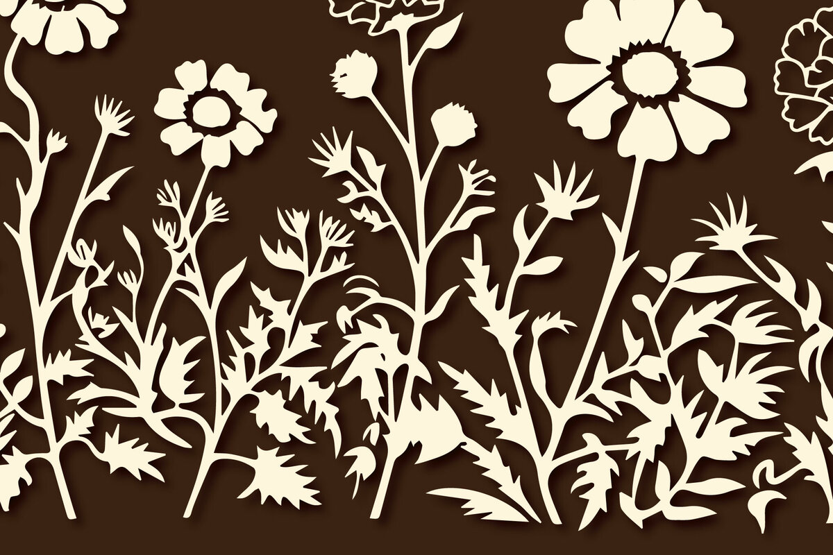 Σετ των 3 Intra απο ξύλο plywood 3mm-4mm πάχος - Πακέτο Cricut Wildflower Element  Δίασταση 4x4 cm INTRAFABR-85300106