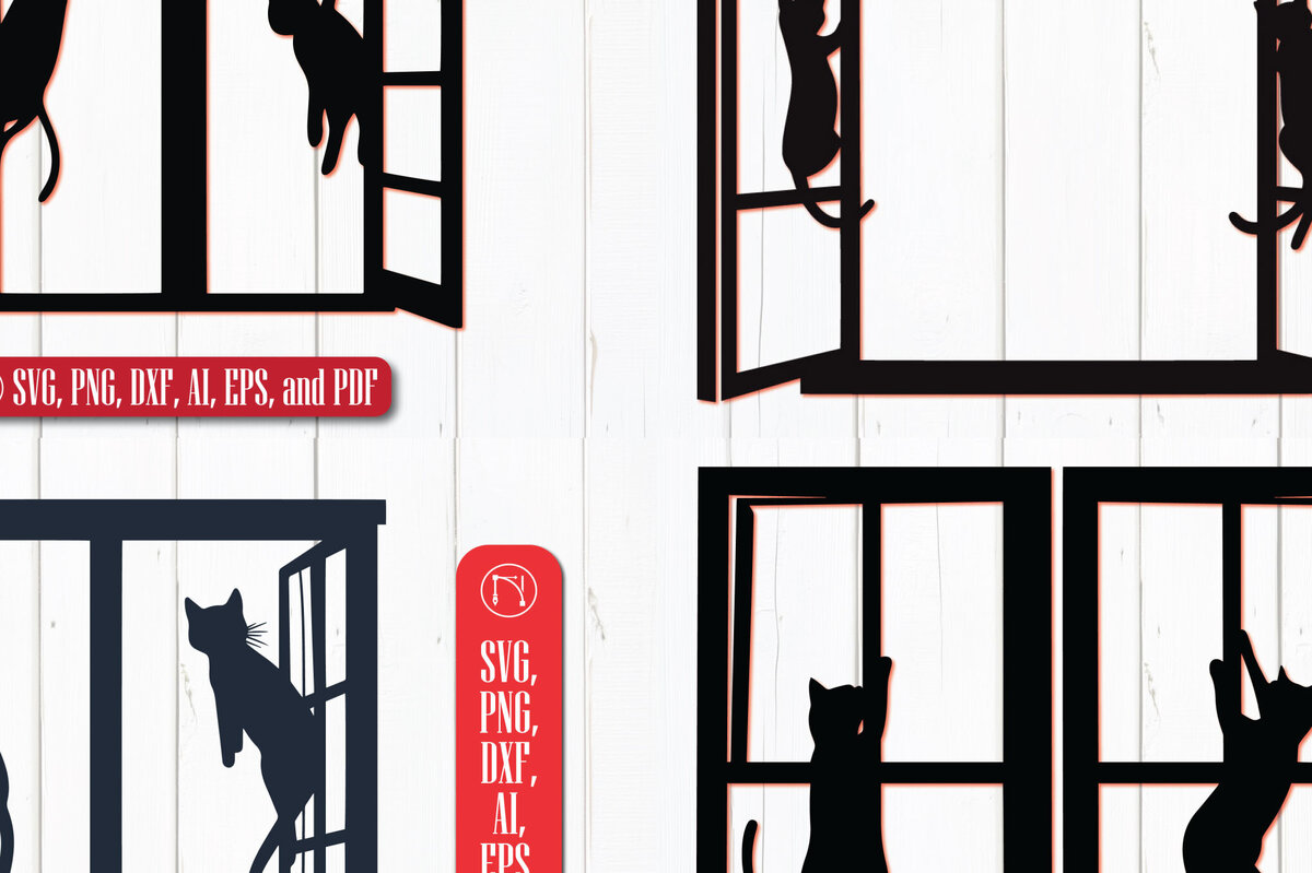 Σετ των 3 Intra απο ξύλο plywood 3mm-4mm πάχος - Παράθυρο Cricut με Πακέτο Cat  Δίασταση 4x4 cm INTRAFABR-104061841