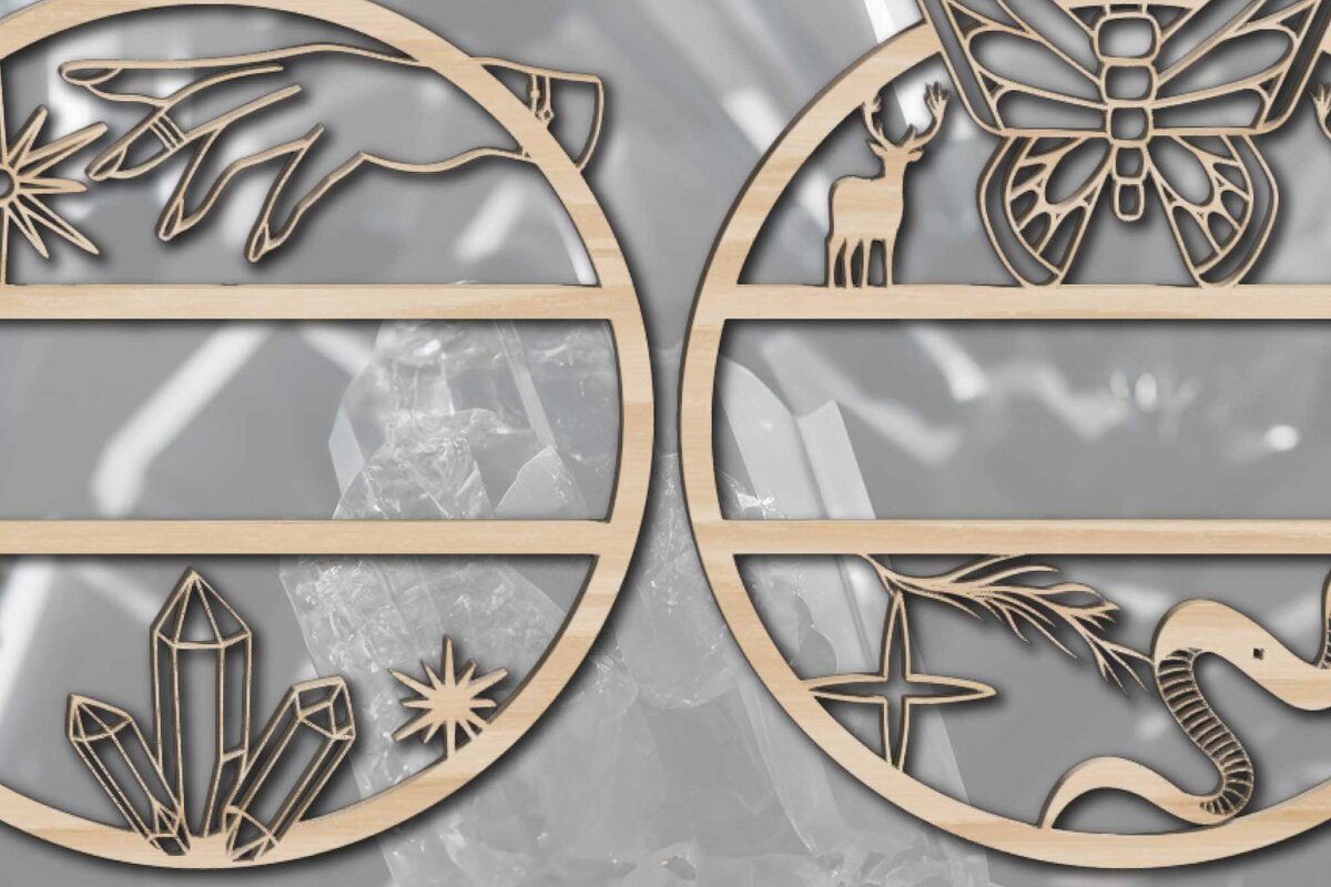 Intra απο ξύλο plywood 3mm-4mm πάχος - Πακέτο κοπής λέιζερ  Sign Cristal Name Δίασταση 30x20 cm INTRAFABR-72720161