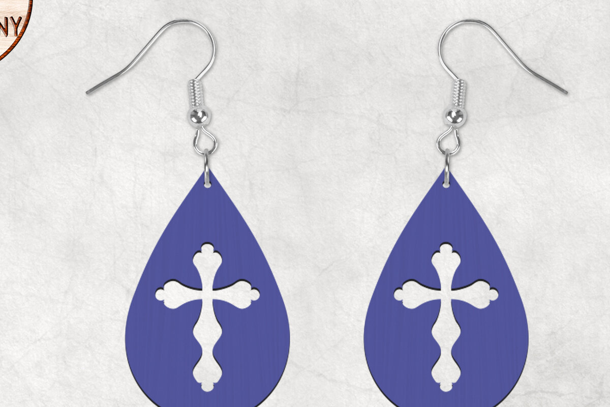 Σετ των 3 Intra απο ξύλο plywood 3mm-4mm πάχος - Σκουλαρίκια Cross Boho Δίασταση 3x3 cm INTRAFABR-28867986