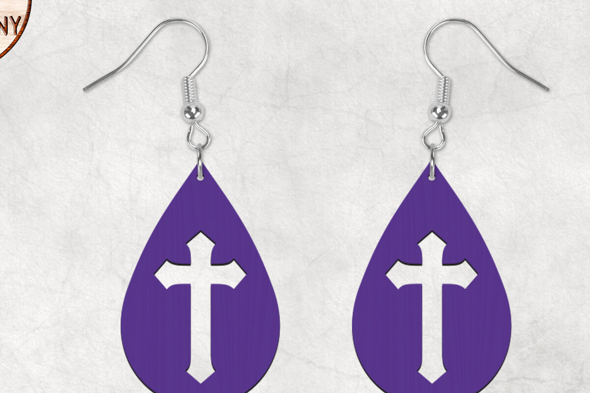 Σετ των 3 Intra απο ξύλο plywood 3mm-4mm πάχος - Σκουλαρίκια Cross Boho Δίασταση 3x3 cm INTRAFABR-28867653