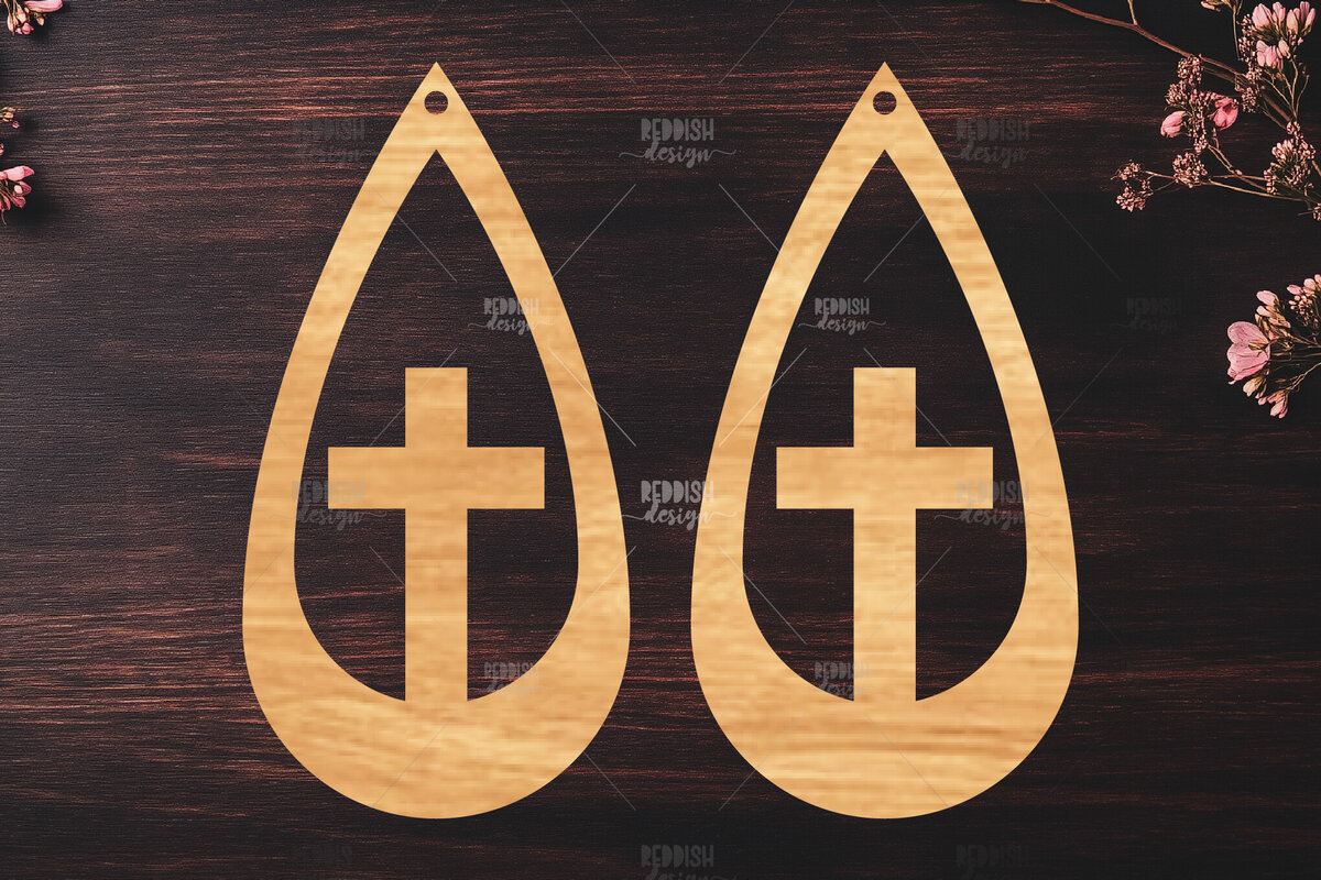 Σετ των 3 Intra απο ξύλο plywood 3mm-4mm πάχος - Σταυρωτά σκουλαρίκια Laser Cut  Δίασταση 3x3 cm INTRAFABR-118942609