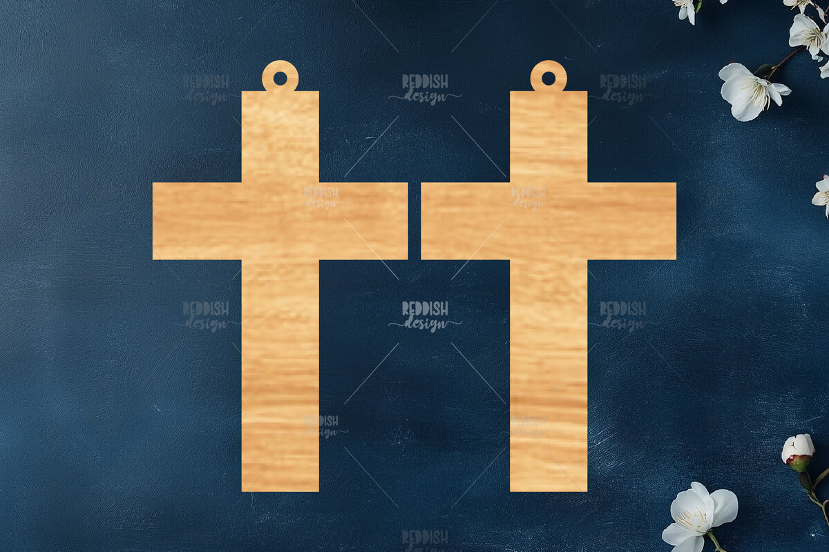 Σετ των 3 Intra απο ξύλο plywood 3mm-4mm πάχος - Σταυρωτά σκουλαρίκια Laser Cut  Δίασταση 3x3 cm INTRAFABR-118941776