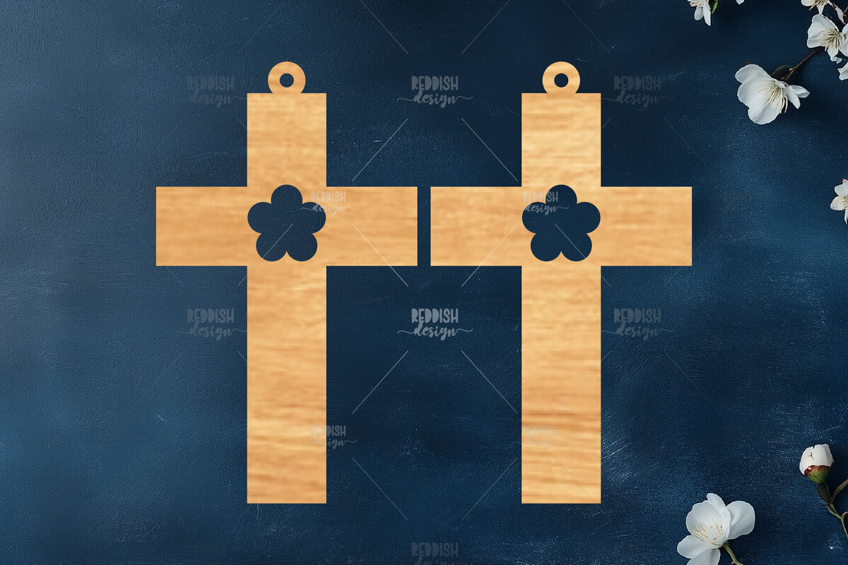 Σετ των 3 Intra απο ξύλο plywood 3mm-4mm πάχος - Σταυρωτά σκουλαρίκια Laser Cut  Δίασταση 3x3 cm INTRAFABR-118941786