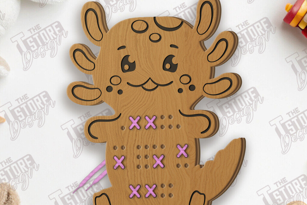 Σετ των 2 Intra απο ξύλο plywood 3mm-4mm πάχος - Cross Stitch Animal Laser Cut|Montessori Δίασταση 15x15 cm INTRAFABR-123036065